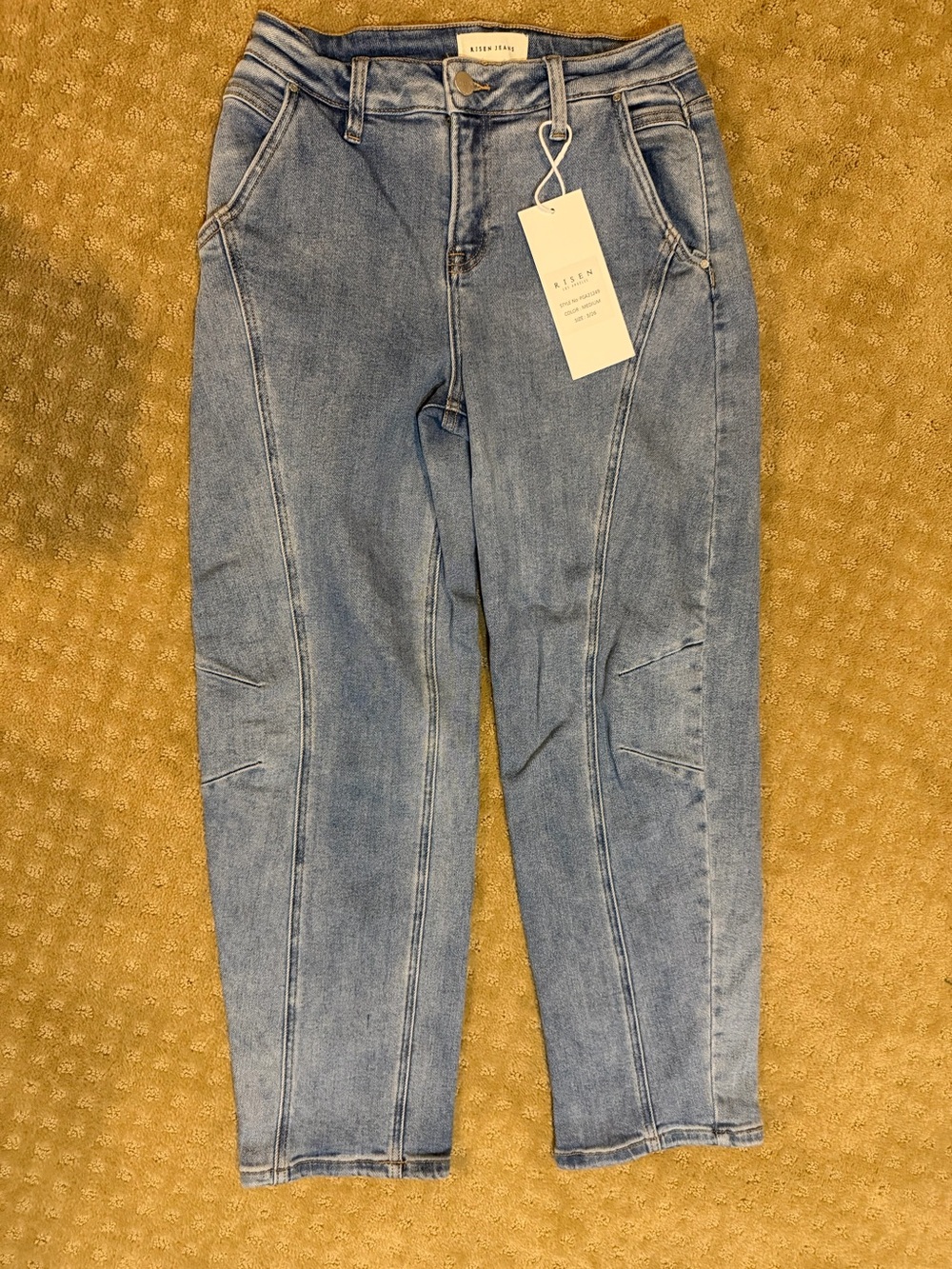 NWT Risen High-Rise Seamed Tapered Jeans - 26 (fit larger)
